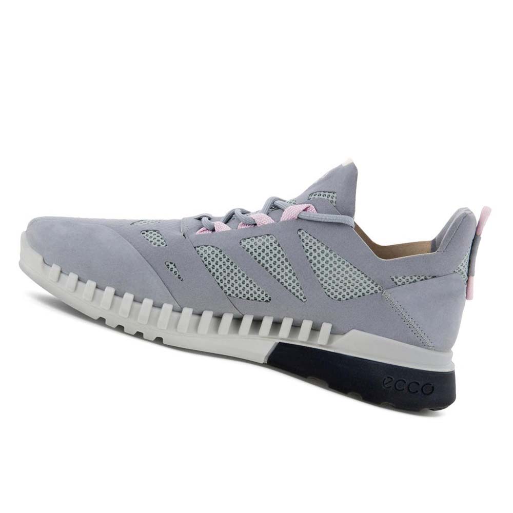 Women's Ecco Zipflex Low Tex Sneakers Silver / Grey | USA 270EBC